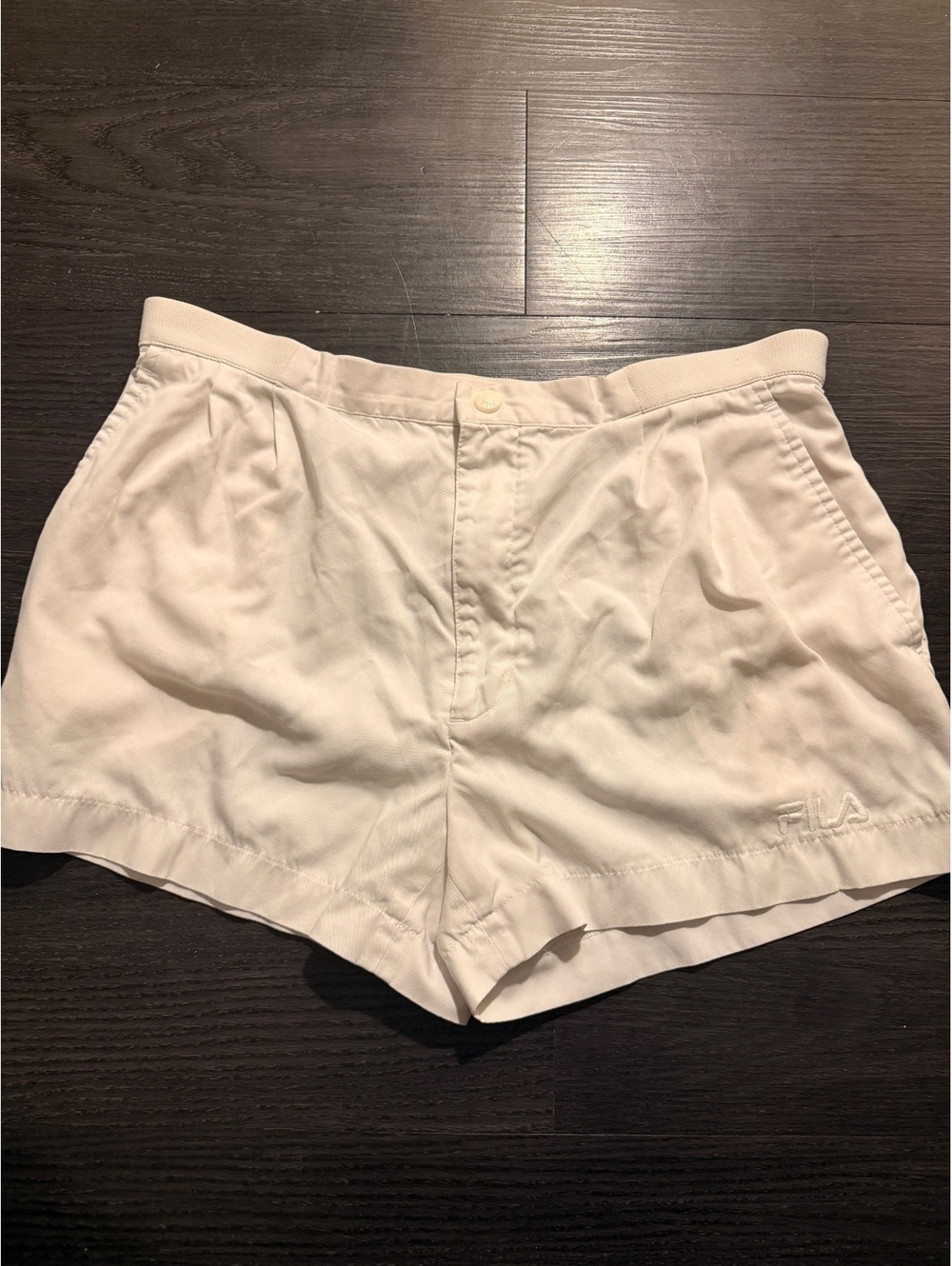 Vtg 80s Fila White Line Pleated Tennis Shorts Men 32
